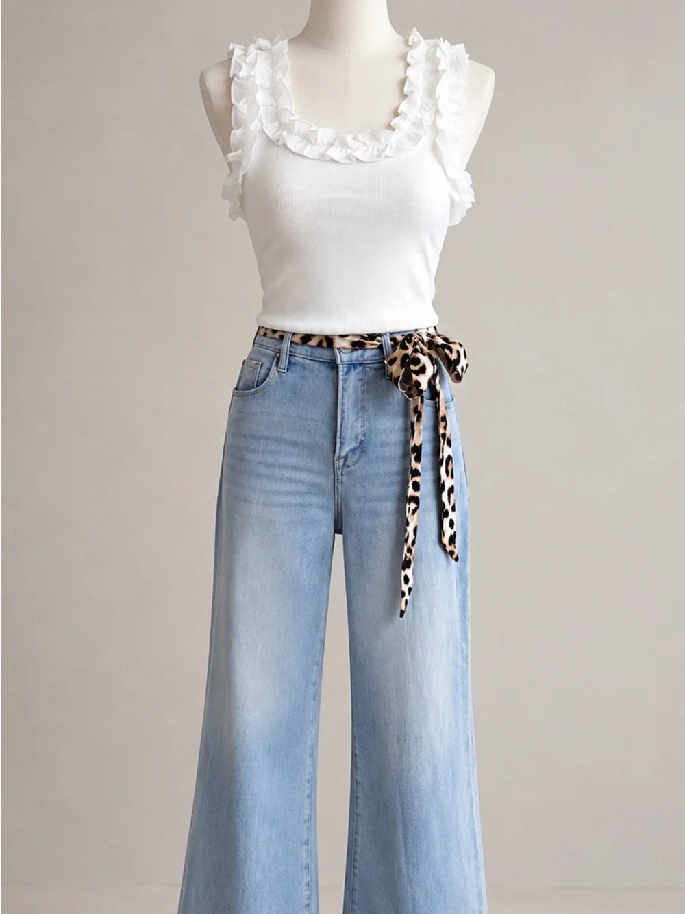 Leopard Print Twilly Belt